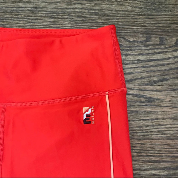 P.E. NATION Red Cutshot Leggings size large - Picture 4 of 7